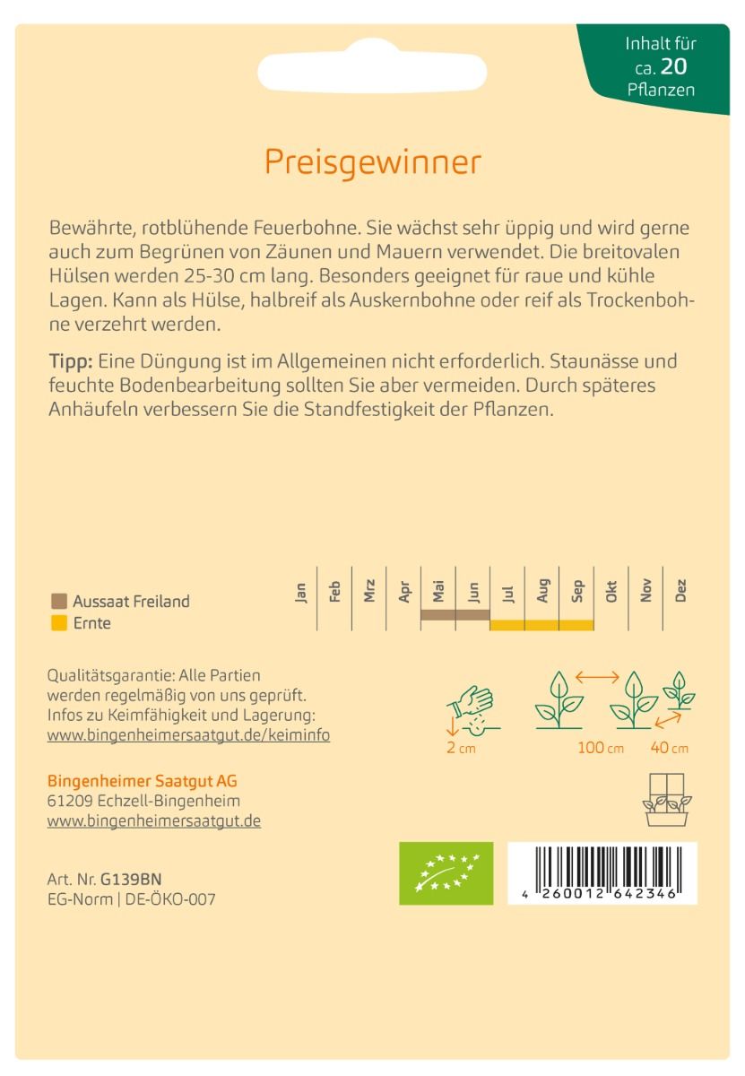 Feuerbohne 'Preisgewinner'