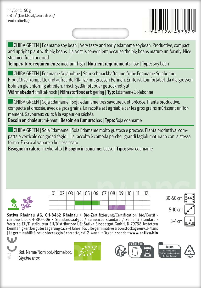 Edamame Soy Bean 'Chiba Green'