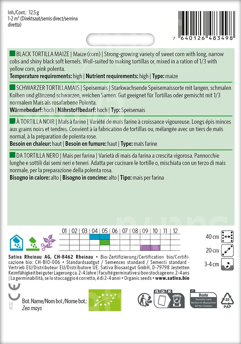 Corn 'Black Tortilla Corn'