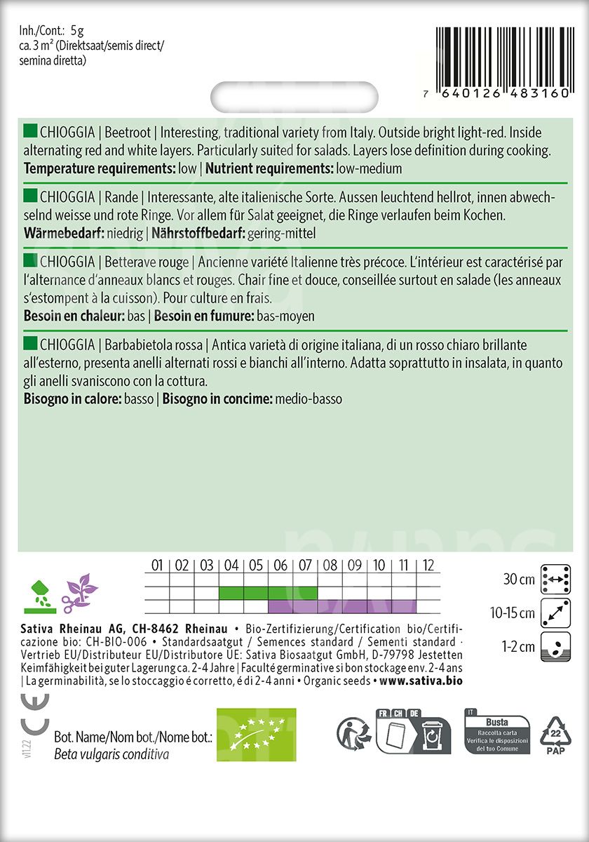 Rote Bete 'Chioggia'